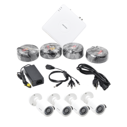 KIT TurboHD, Hik-Connect, DVR 8 CH y 4 Cámaras Policarbonato